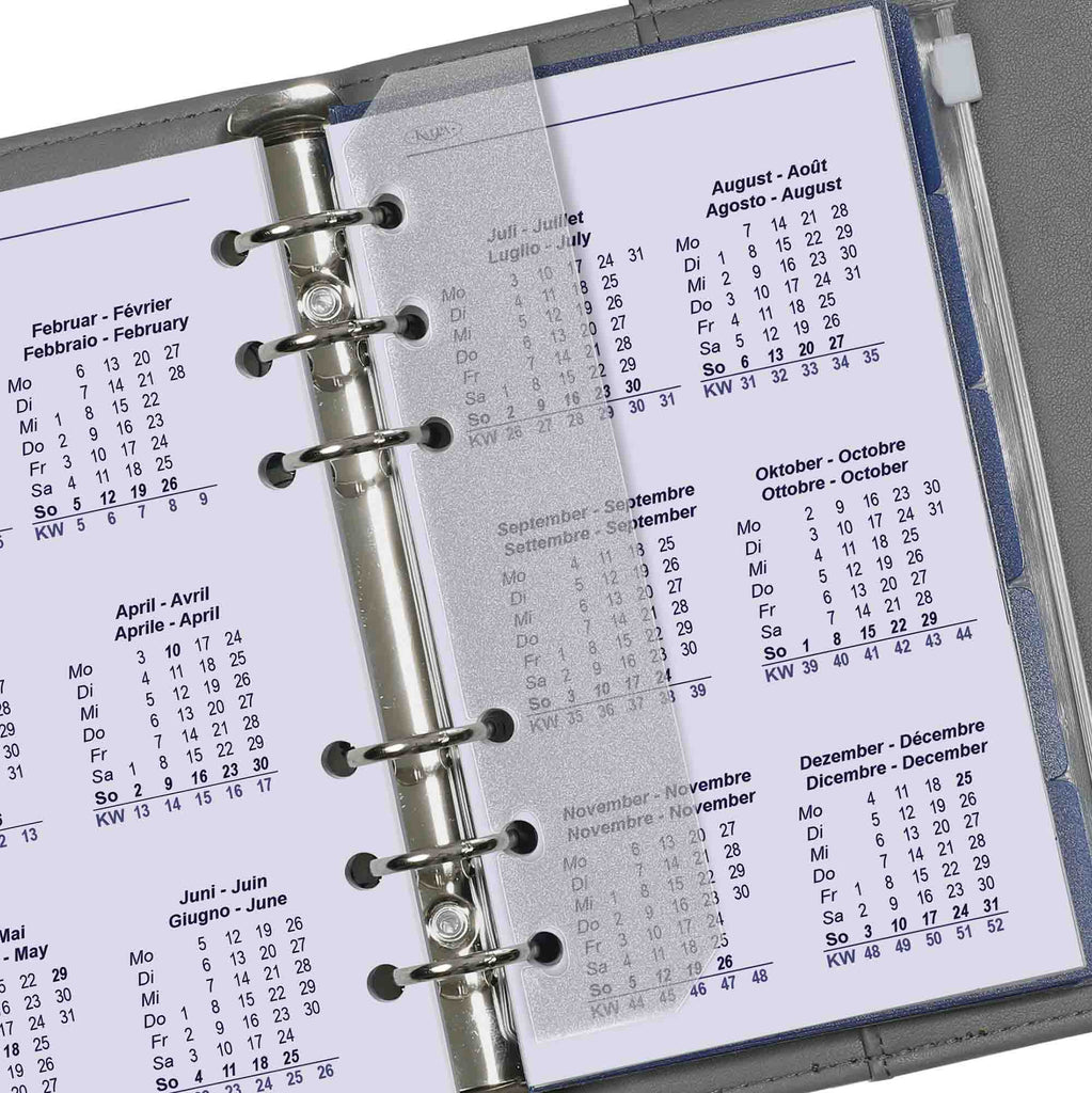 Top Notch Personal Binder Agenda Inserts Complete Set Weekly EN DE FR IT NL 2024 2025