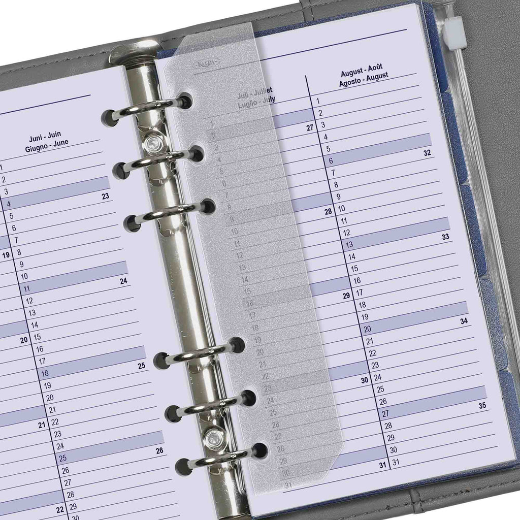 Kalpa Personal 6 Ring Agenda Organizer Inserts Complete Set Weekly EN DE FR NL 2025 2026