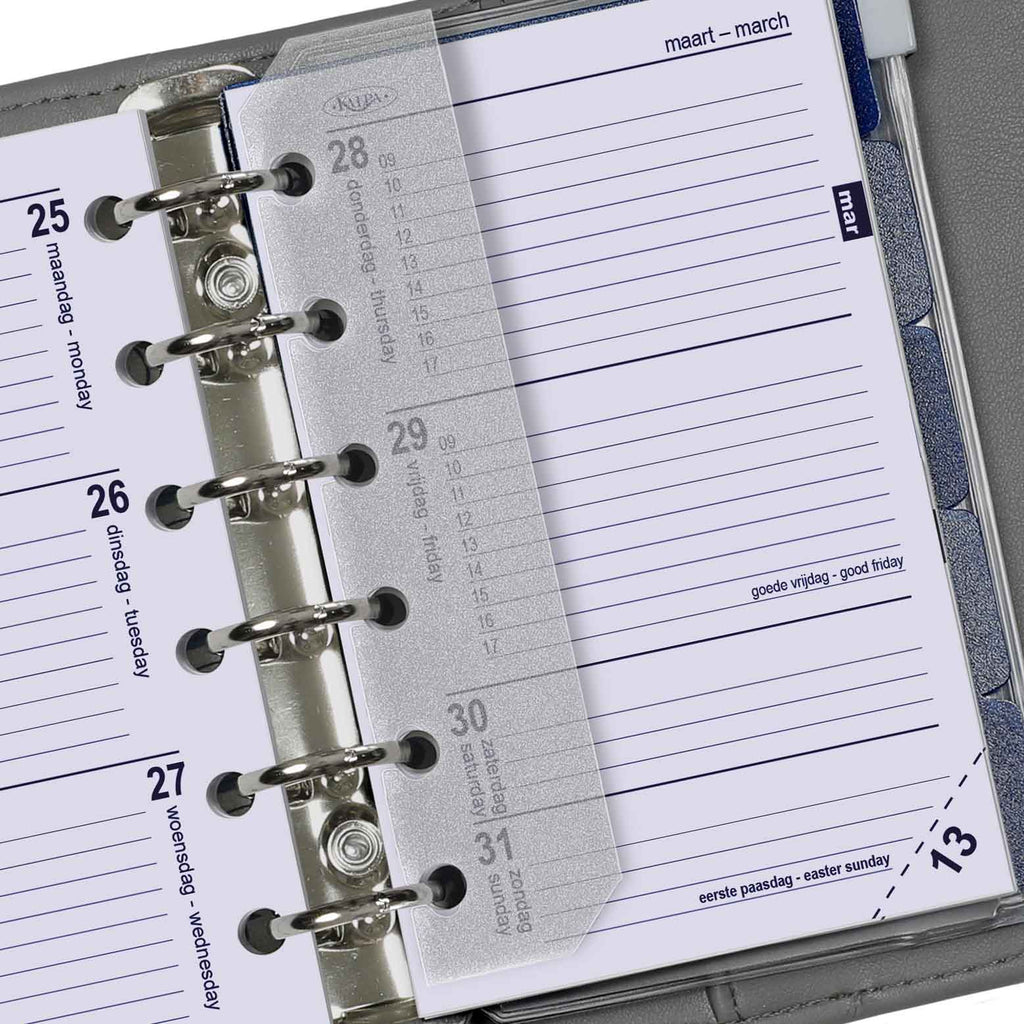 Pocket Planner Organizer Inserts Complete Set NL EN DE FR 2024 2025 2026 by Kalpa