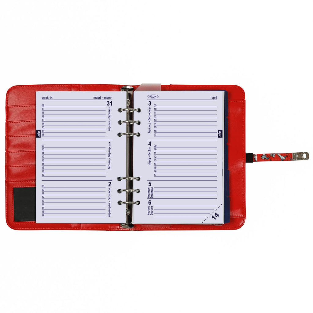 Sea of Flowers Red Refillable A5 Agenda Planner 