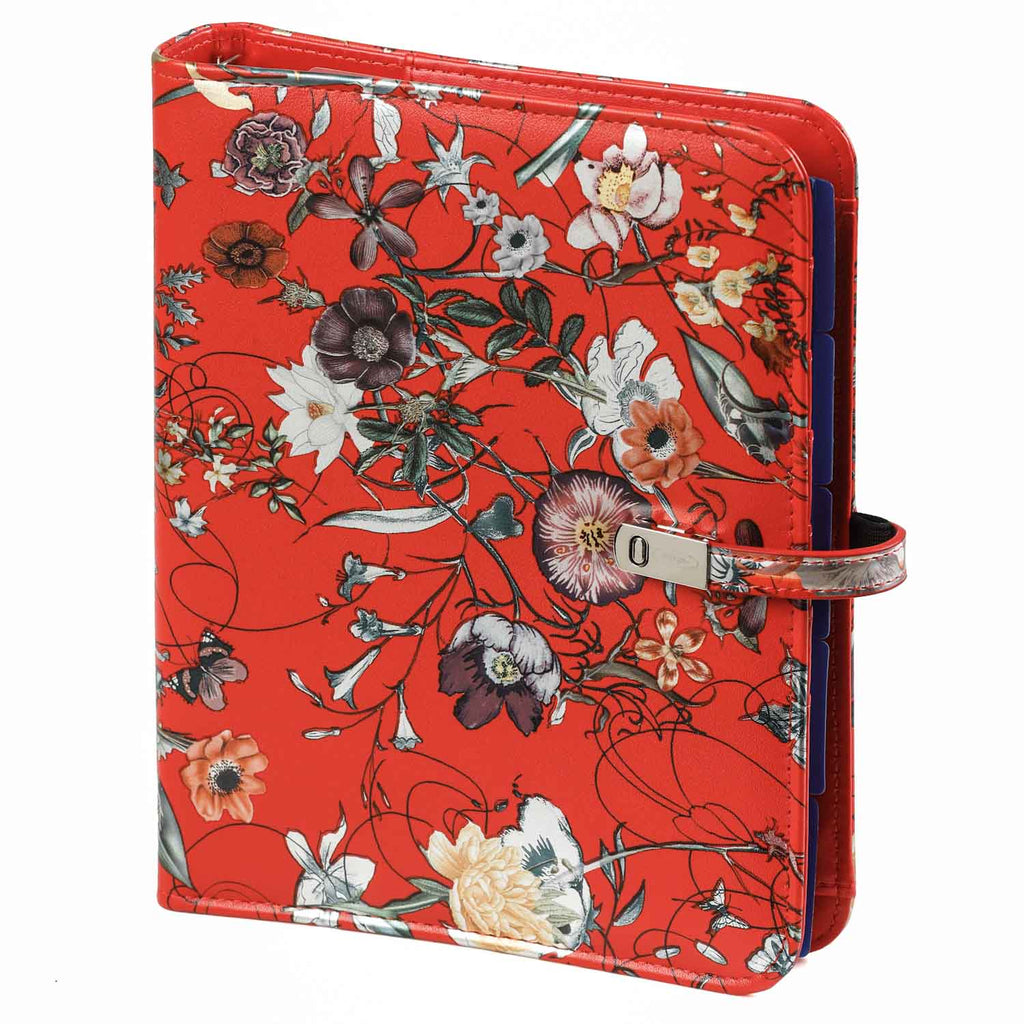 Refillable A5 Agenda Planner Sea of Flowers Red