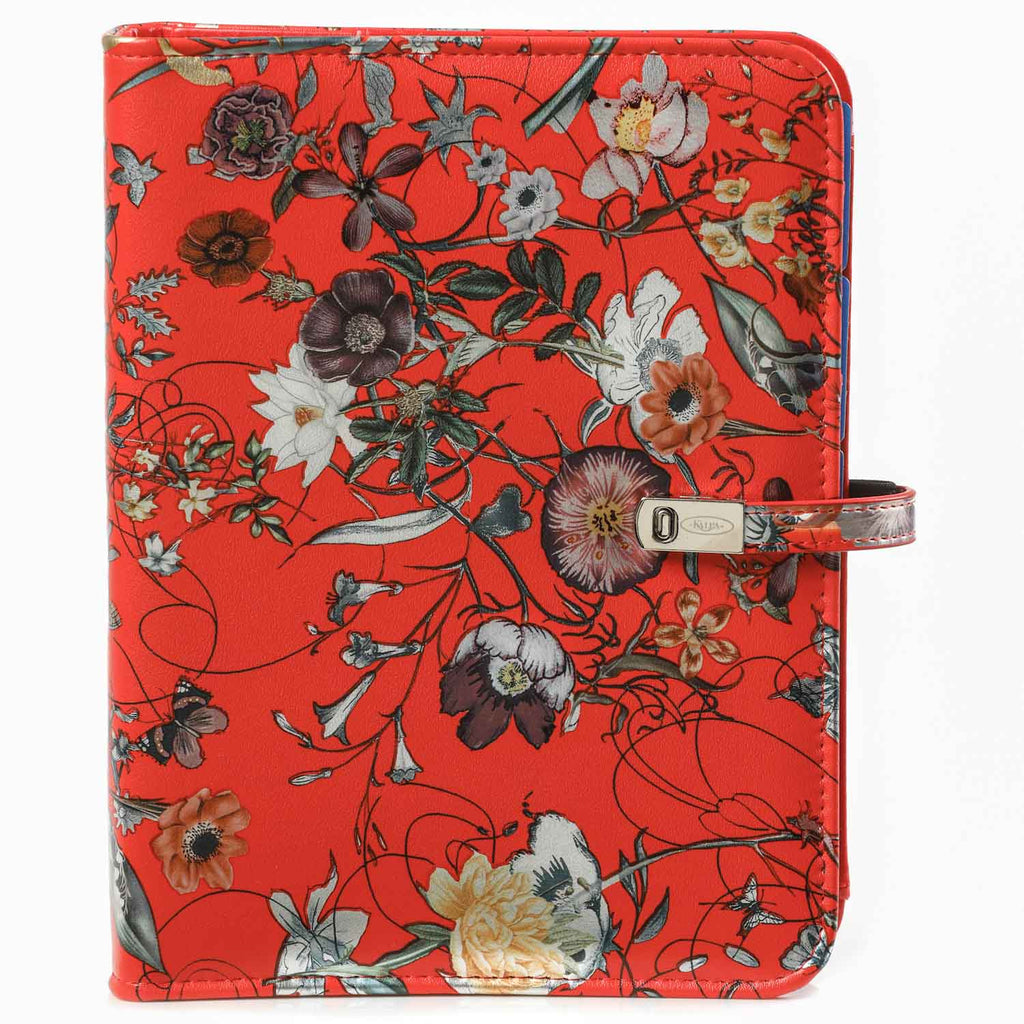 Stylish Refillable A5 Agenda Planner Sea of Flowers Red