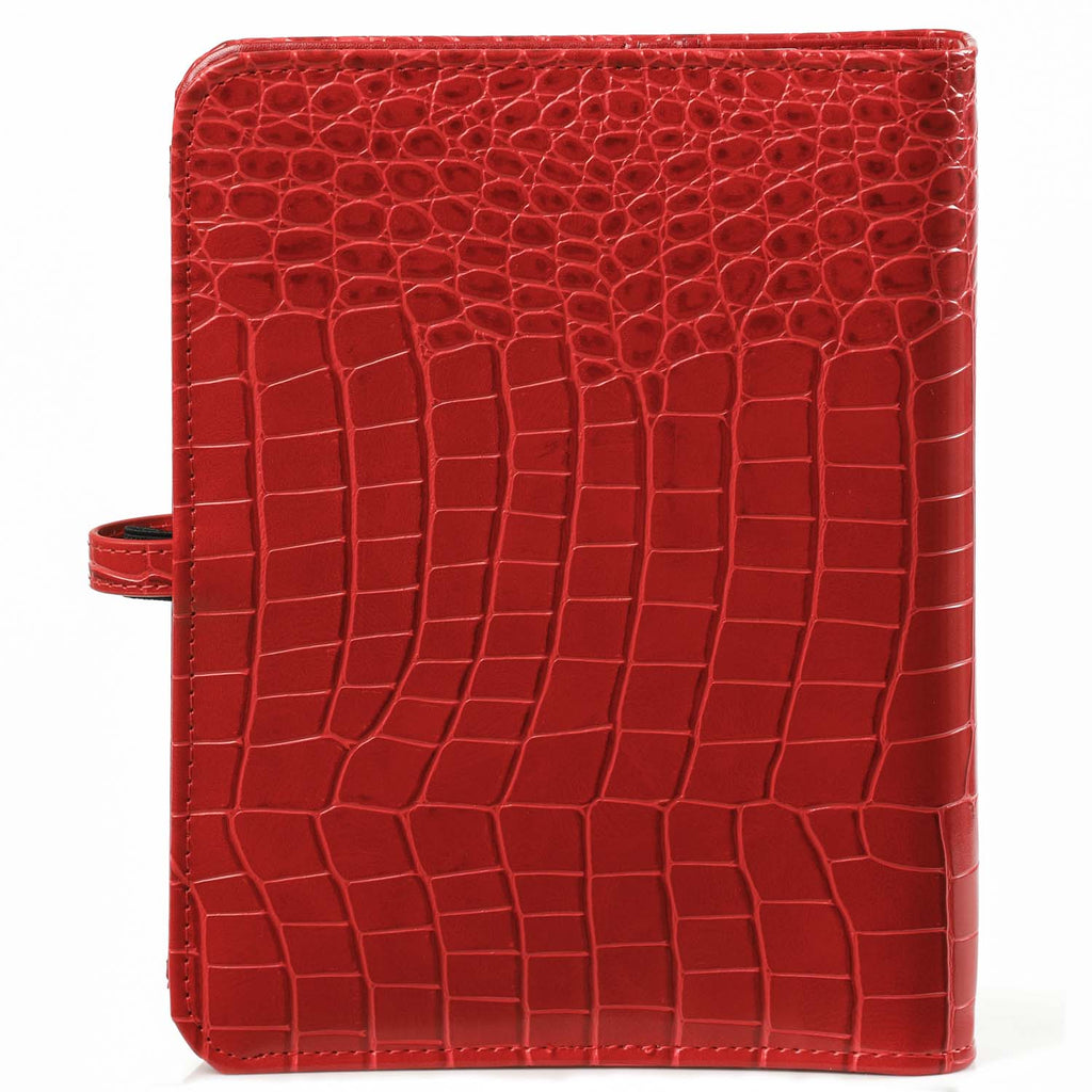 Kalpa Refillable A5 6 Ring Binder Planner Croco Red