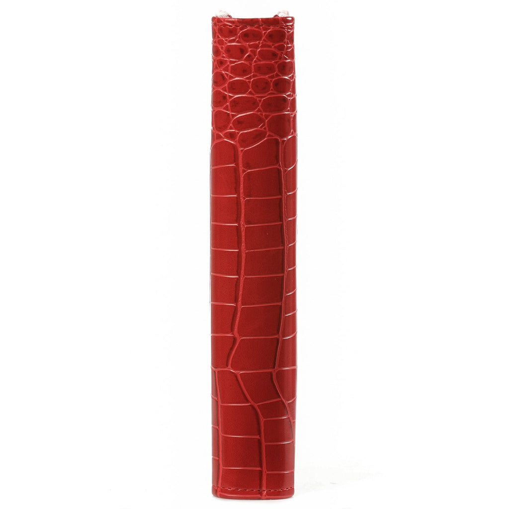 Elegant Hervulbare A5 6 Ringband Planner Croco Red
