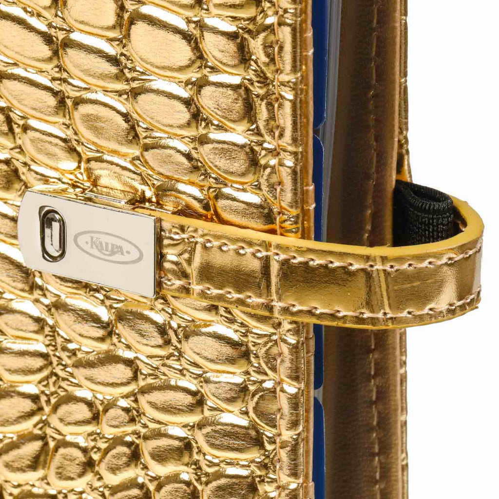 Top Notch Refillable A5 Ring Binder Croco Gold