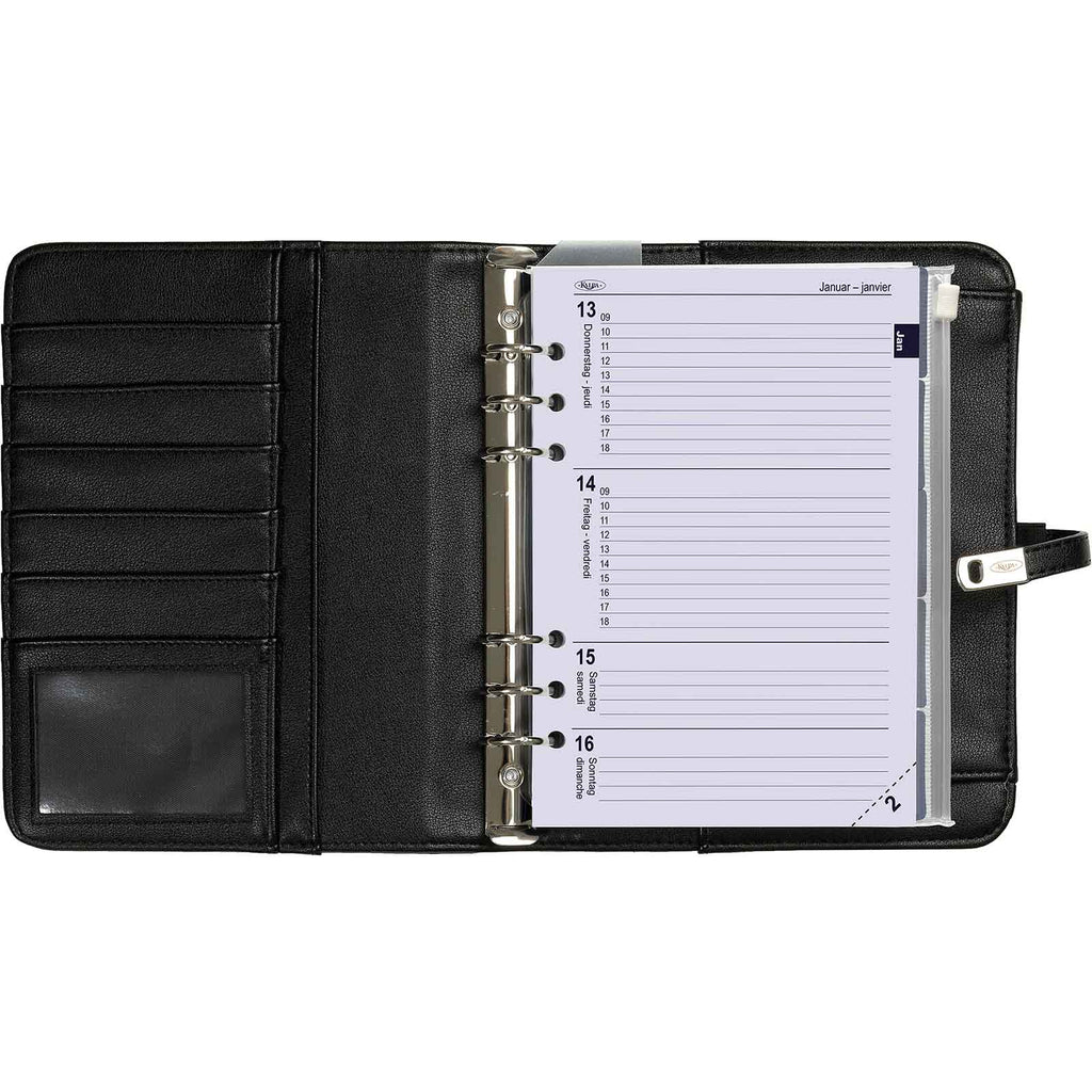 High Quality A5 Planner Organizer Classic Black Leather