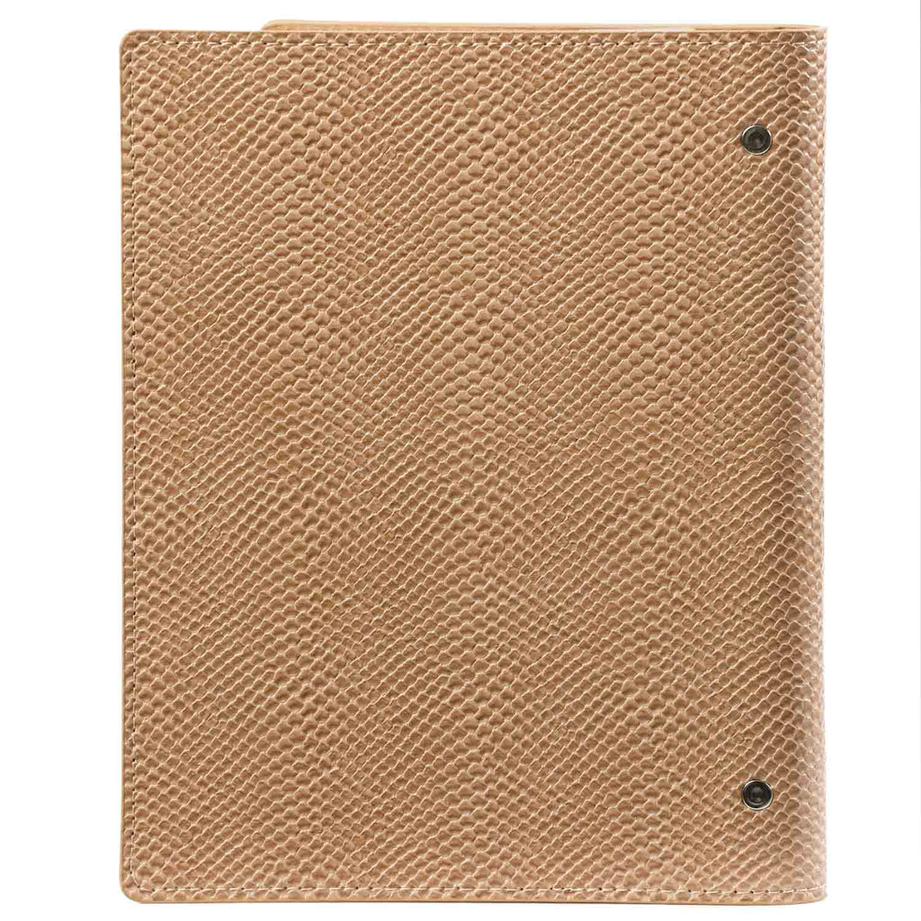 Top Quality Refillable A5 Ring Binder Agenda Snake Print Brown