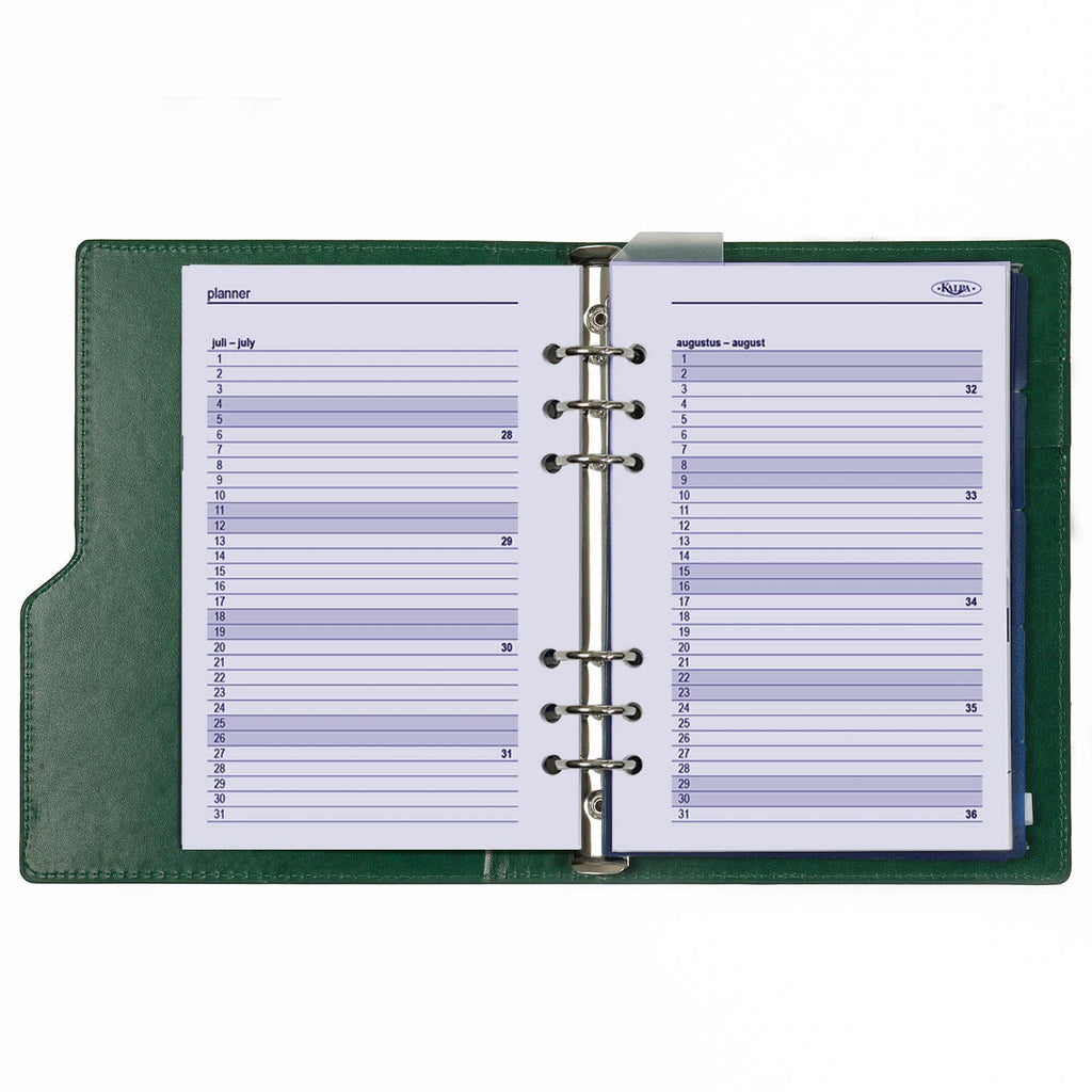 High Quality Refillable A5 Planner Organizer Compact  Croco Green