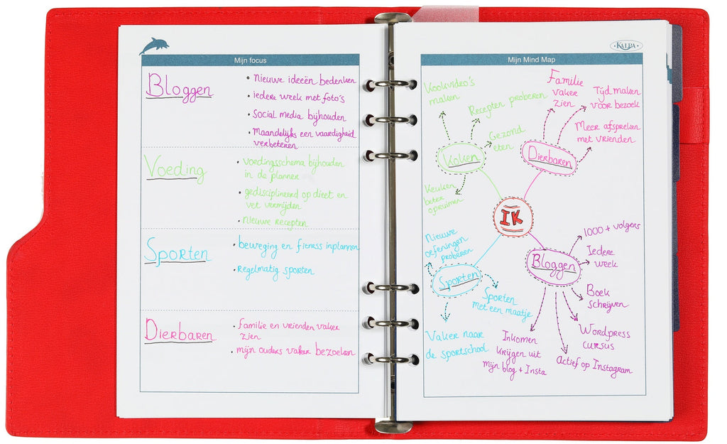 Gloss Croco Red Refillable A5 Agenda Organizer Clipbook   