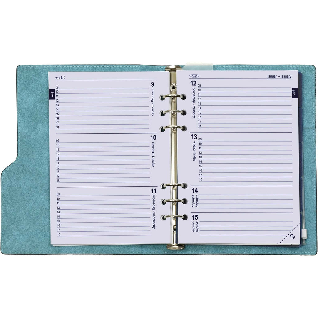 Stylish Compact Clipbook A5 Ring Binder Nature Marine Blue