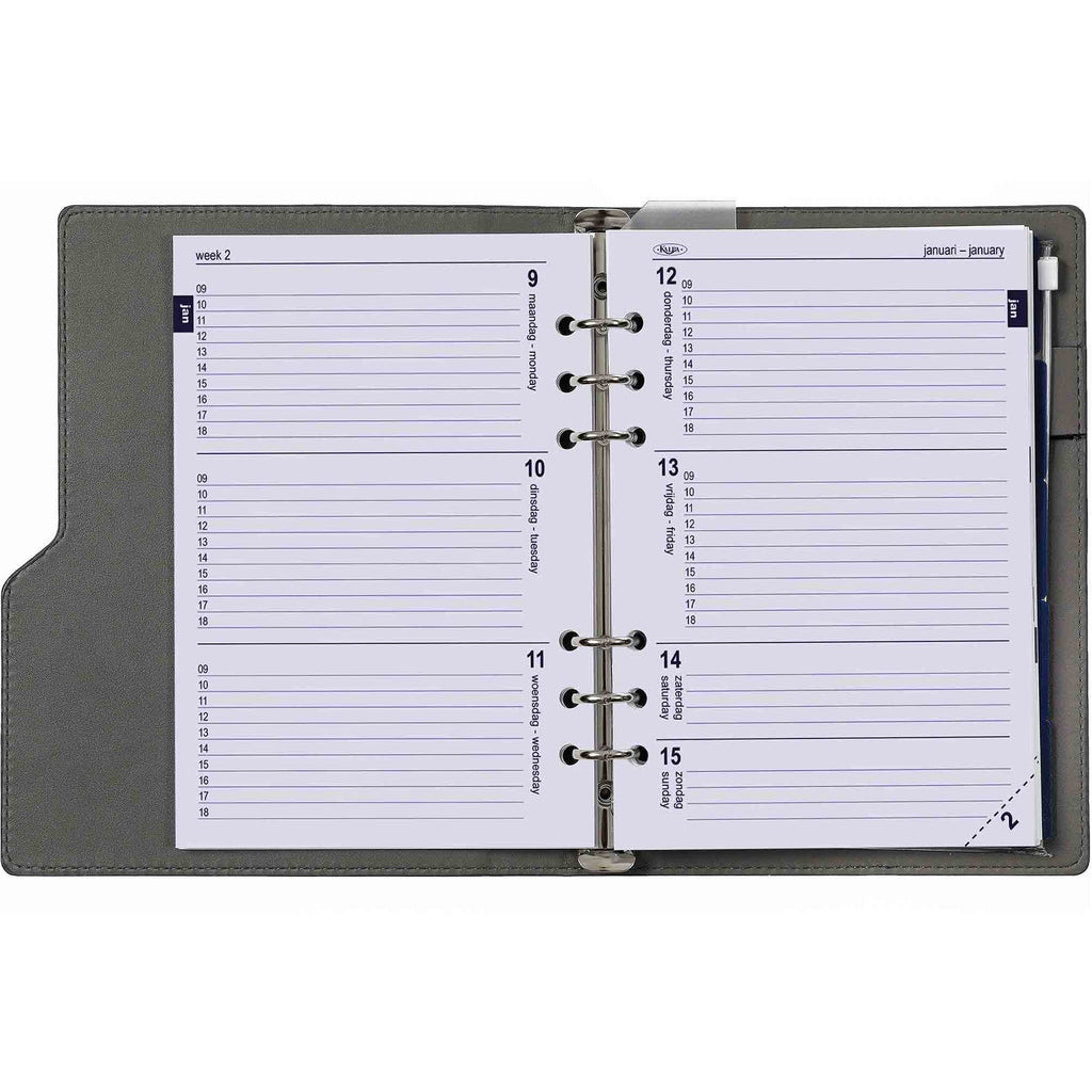 Elegant A5 Binder Planner Clipbook  Croco Gray