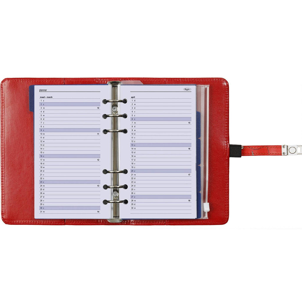 Kalpa Refillable Personal Planner Agenda Sea of Flowers Red in Dutch and English