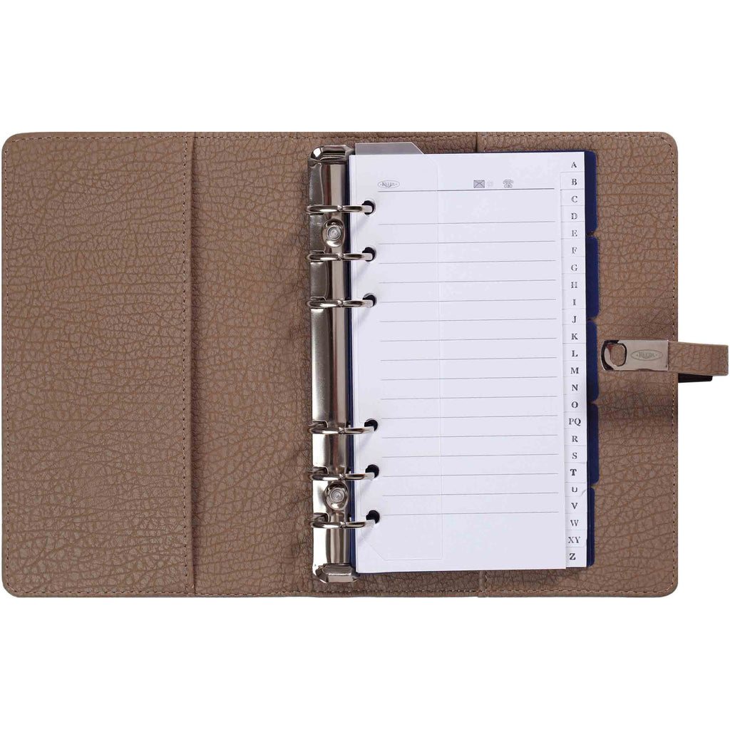 Artificial Leather Personal Agenda Binder Taupe