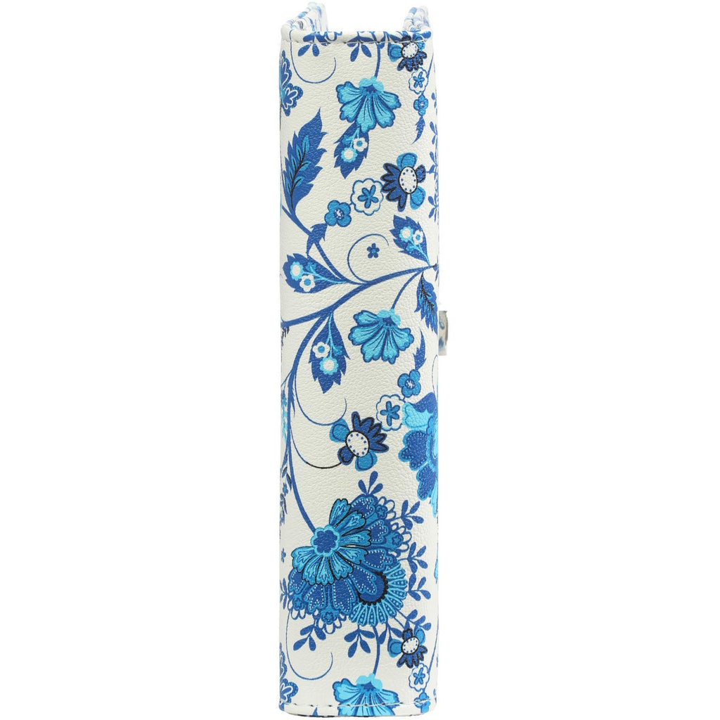 Side View Of The Personal Ring Binder Agenda Blue Flowers