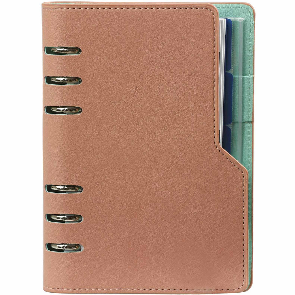 Modern Compact  Personal Planner Binder  Pastel Pink Green For Women