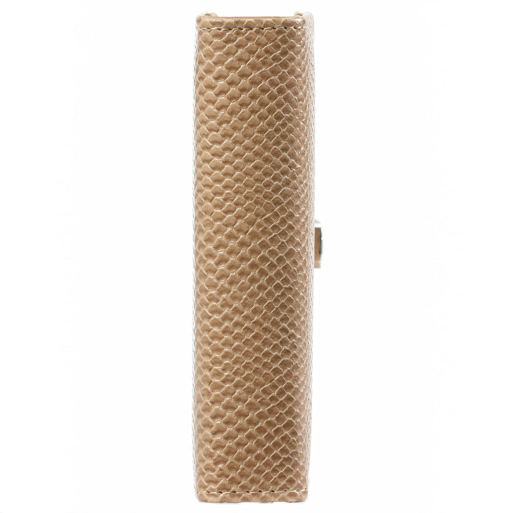 Side View of the Refillable Pocket Ring Binder Hose Print Brown