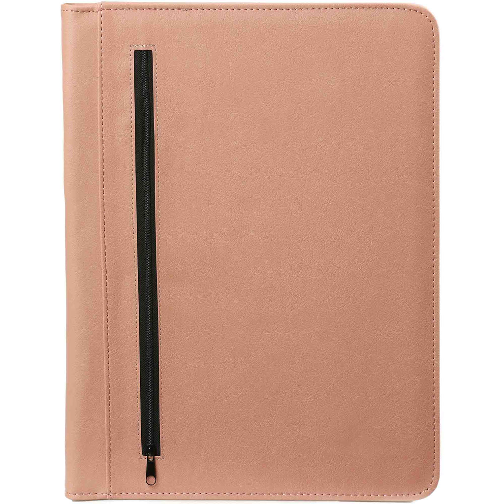 Stylish Writing Case With Zip Pastel Pink and Green