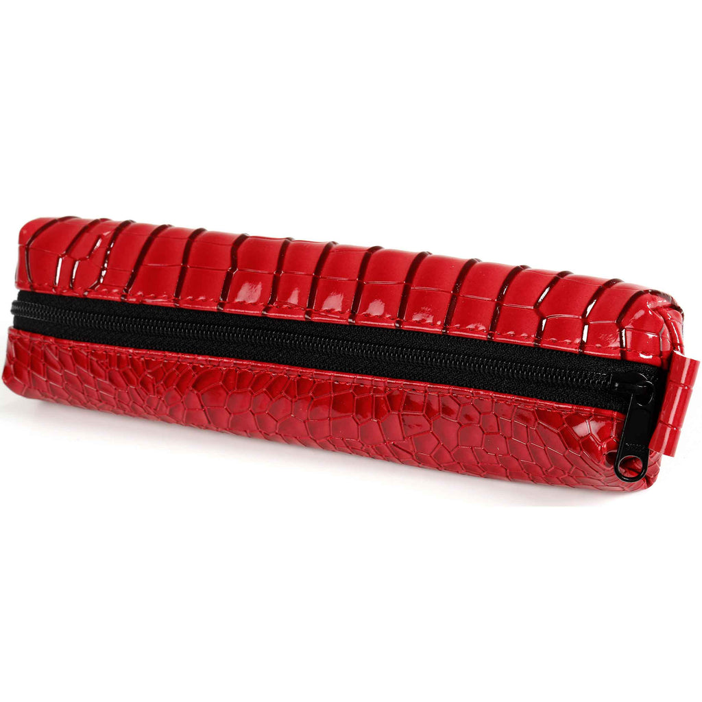 Kalpa Pencase With Zip Croco Red