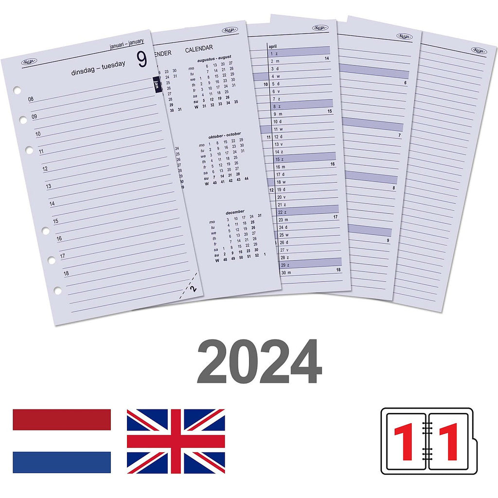 Personal Diary Refills Daily NL EN 2024