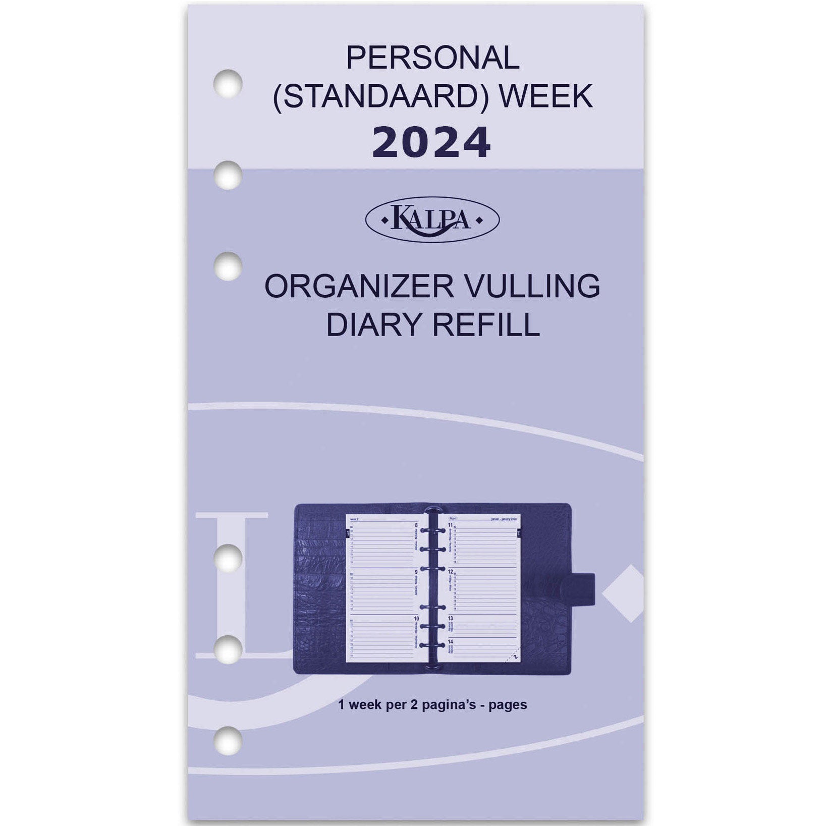 Persönlich Agenda Organizer Nachfüllen Woche NL EN 2024 –