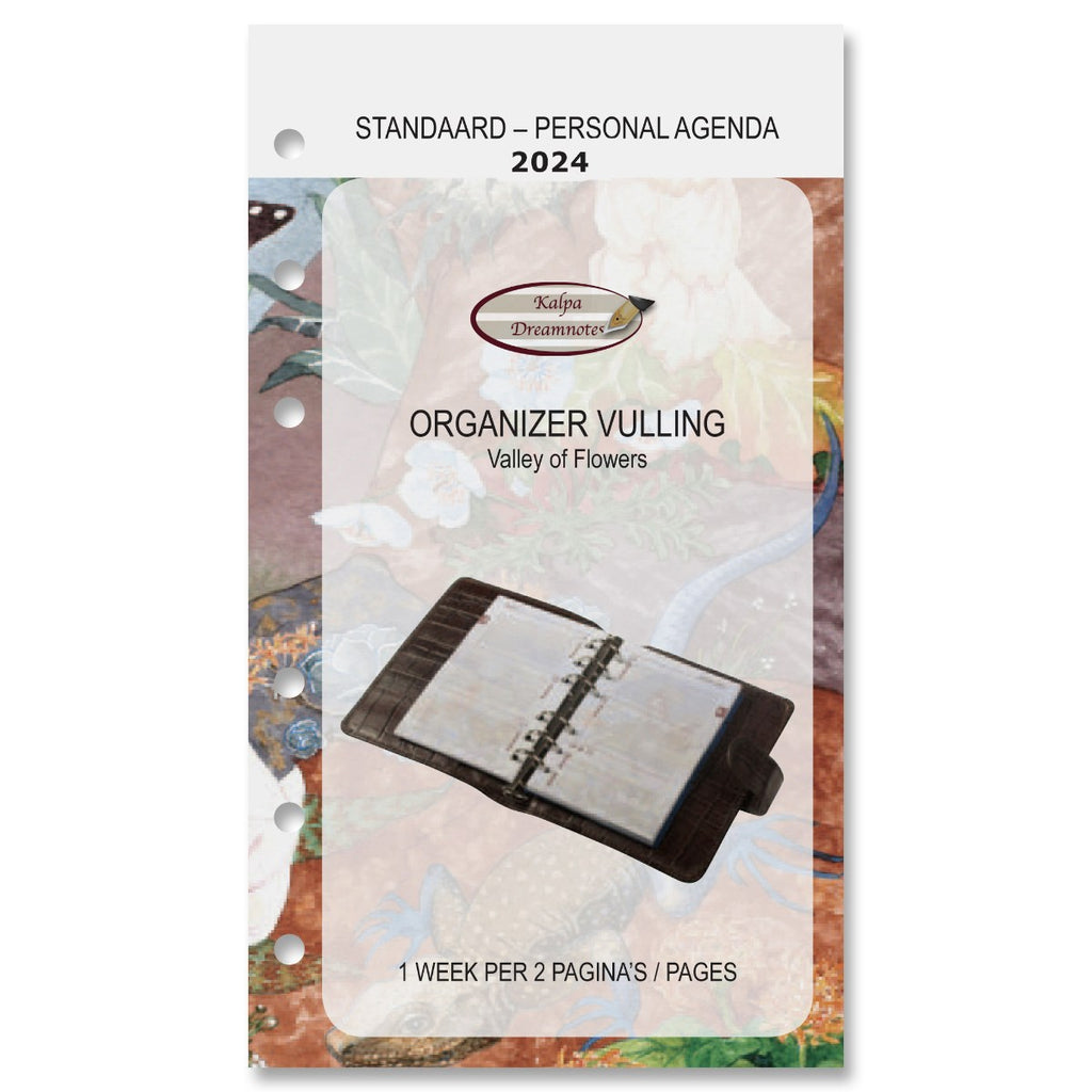 Personal 6 Ring Agenda Planner Inserts Weekly in English and Dutch 2024