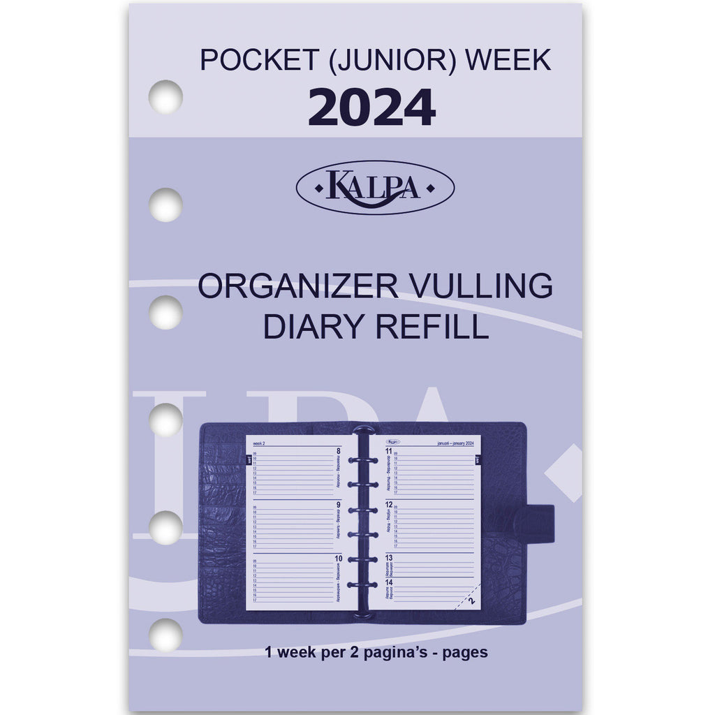 High Quality Pocket Agenda Planner Refills NL EN Weekly 2024