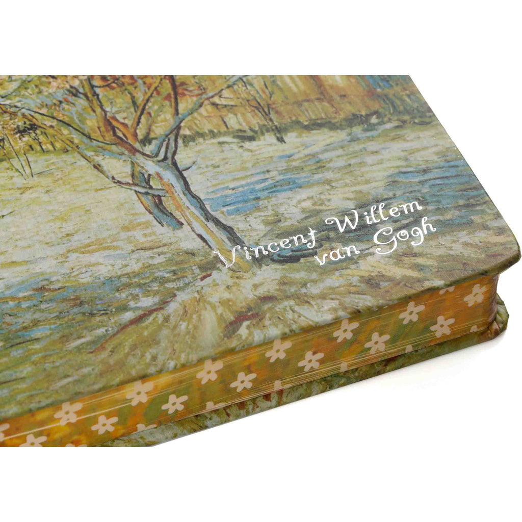 Bloemenprint droomnotes notitieboek Van Gogh licht blauw