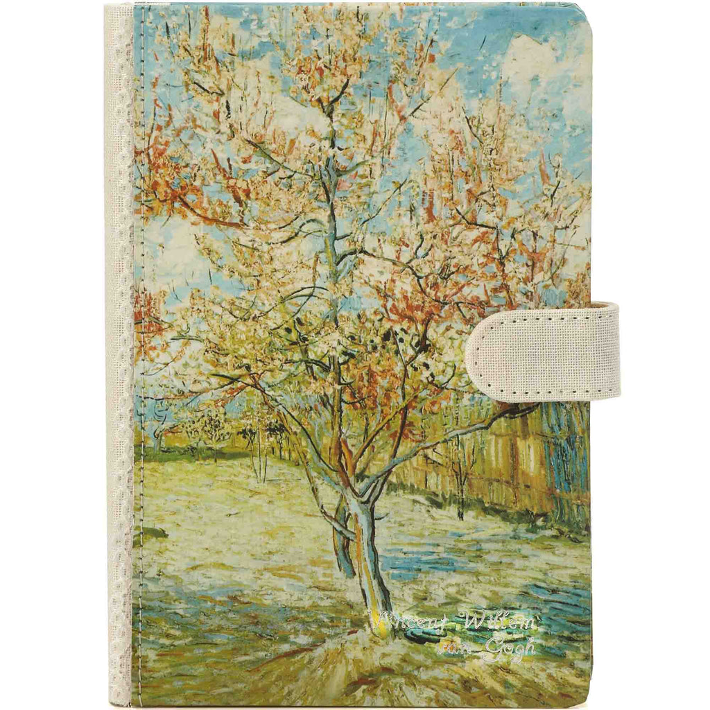 Kalpa Bloemenprint notitieboek Van Gogh licht blauw